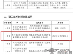 【運機集團】職工團隊榮獲《職工技術創新改進成果》一等獎