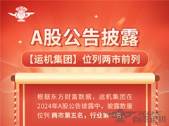 【喜訊】A股公告披露！運機集團（tuán）位（wèi）列兩市前列
